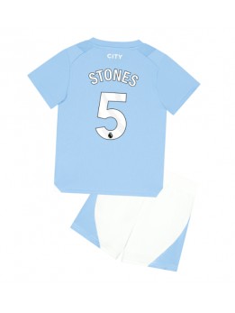 Manchester City John Stones #5 Heimtrikotsatz für Kinder 2023-24 Kurzarm (+ Kurze Hosen)